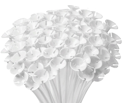 10 Porta globos blancos de 40cm