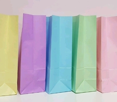 10 bolsas golosineras colores pasteles