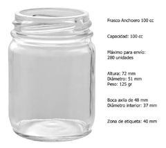 Frasco de Vidrio de 100cc Anchi - tienda online