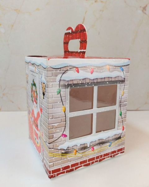 Caja para Navidad/ Pan dulce con ventanitas