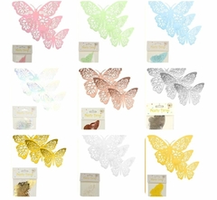 6 Mariposas 3D tamaños variados - Papelera Pilar Manualidades
