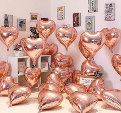 Globos corazon Rosa Gold - comprar online