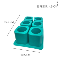 Molde de silicona para 6 macetitas - comprar online