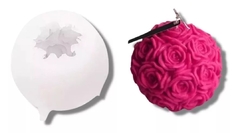 Molde de silicona Vela de rosas esférico