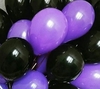 10 globos 5 violetas + 5 Negros Ideal temática Merlina