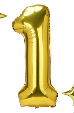 Globo Numero Dorado de 70cm