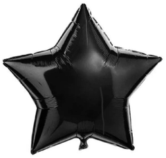 Set 7 globos Negros y Estrella - comprar online