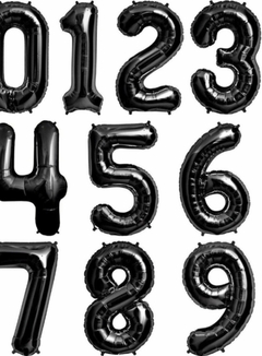 Globos Número Negro de 32" (75cm) - tienda online