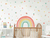 adesivo de parede arco íris e bolinhas candy colors