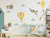 adesivo de parede aviões e balões com bandeirinha na internet