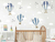 adesivo de parede balões provençal nuvens e pássaros