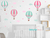 adesivo de parede balões pássaros nuvens candy - comprar online