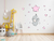 adesivo de parede elefantinho com estrelas rosa bebê