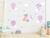 adesivo de parede ursa aviadora e balões lilás