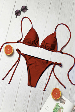 Bikini Fun Marron Metalizado - Lencería Erótica | Venta Ropa Interior Sexy | Pura Intimates