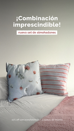 Set almohadones - Flores / acuarela