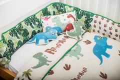 Dinos Baby - (acolchado + chichonera + 3 almohadones)