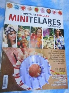 Telar Plástico Circular Mini (flores) + Revista
