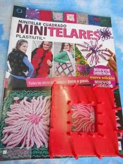 Telar Plástico Cuadrado Mini (flores) + Revista