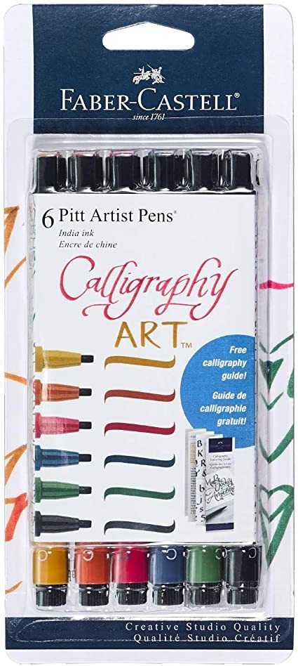 Estuche estudio con 12 rotuladores Pitt Calligraphy