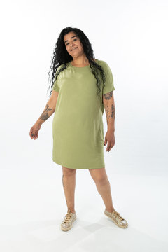 Vestido BROCHE verde - comprar online