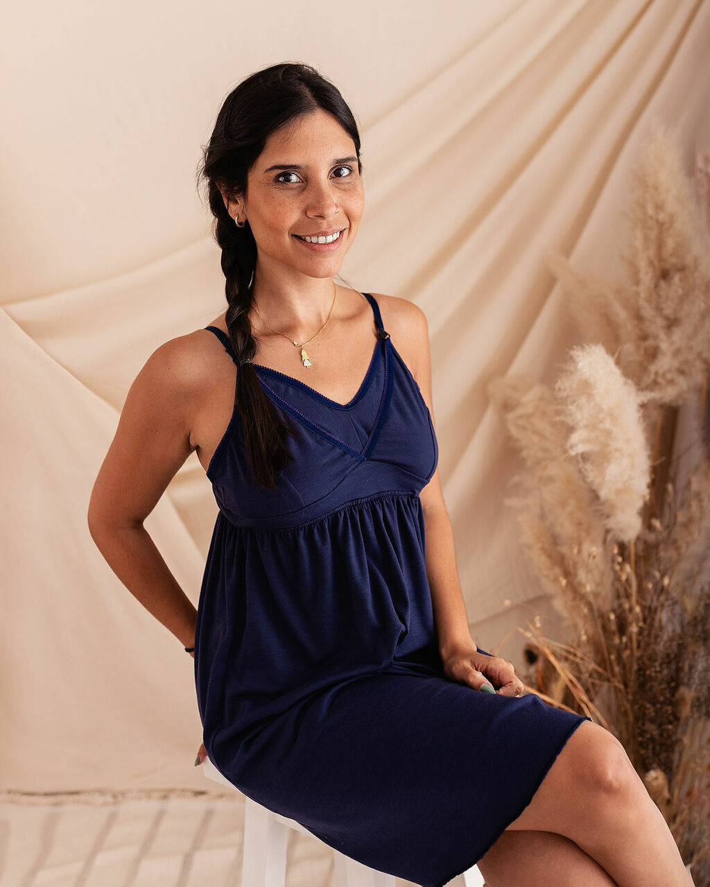 CAMISON DE AMAMANTAR RITA AZUL BOD UNDERWEAR