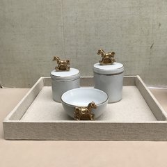 Kit higiene - Potes com filetes de ouro ou prata