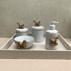 Kit higiene - Potes com filetes de ouro ou prata - comprar online