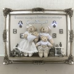 Porta Maternidade Família Urso - Ateliê Luciana Coutinho