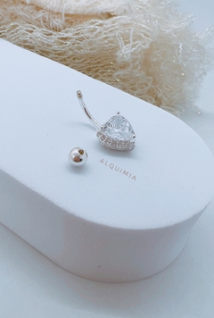 PIERCING “OMBLIGO CORAZÓN CON GRIFA”- premium- PLATA 925- A.048/2 - tienda online