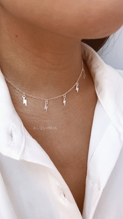 CHOCKER RAYITO- plata 925- (35 cm +3 cm de extensión) - C.004/2-L