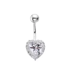 PIERCING “OMBLIGO CORAZÓN CON GRIFA”- premium- PLATA 925- A.048/2 - comprar online