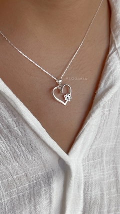 DIJE “HUELLITA PREMIUN CON CORAZON”- ( SIN CADENA) - Plata 925- D.051 - comprar online