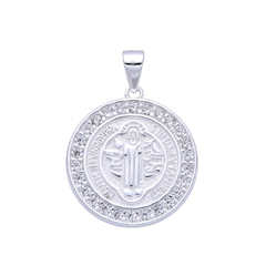 “MEDALLA SAN BENITO” micropiedra PREMIUM- PLATA925- D.038 - tienda online