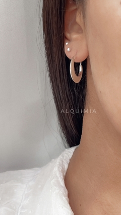 ARGOLLAS “SIENNA” macisas -20 mm - PLATA 925- (POR PAR)- A.050 - comprar online