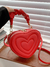 Bolsa crossover con diseño de corazón color rojo - Fashionity