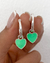 ARGOLLAS CORAZÓN GREEN 2.6CM