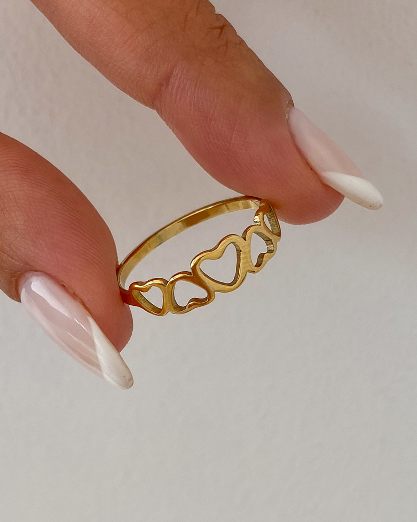 Anillo corazones hotsell