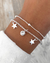 PULSERA DOBLE ESTRELLA BRILLANTE 18-22CM