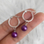 ARGOLLAS PERLA PURPLE 2.8CM - comprar online