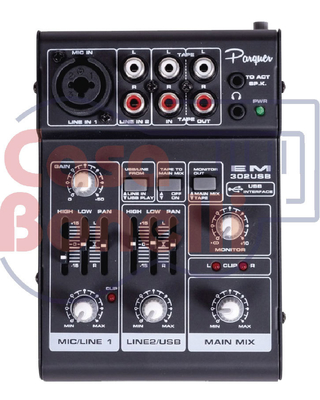 EM-302USB Consola Parquer Mixer