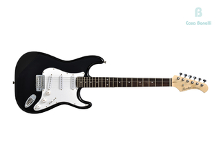BST 1R Bacchus Guitarra Eléctrica Stratocaster Negra 3SC