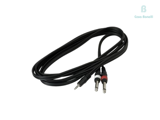 CEQY12-12FT Pro Audio Cable 3.6 Mts Mini Plug Stereo & 2 Plug Mono