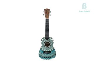 UK-24BW Ukelele Soprano Diseño Azteca