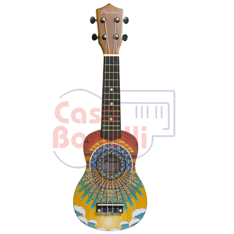 Ukelele soprano con diseño de mandalas Bamboo BD-5