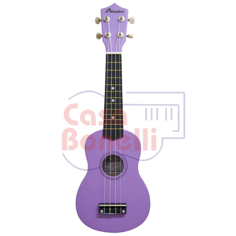 Ukelele Soprano Bamboo de color Violeta B-1E LPP