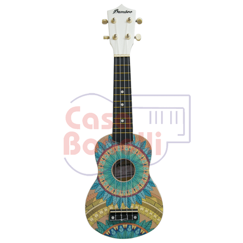 Ukelele Soprano con diseño de Mandala Bamboo BD-7