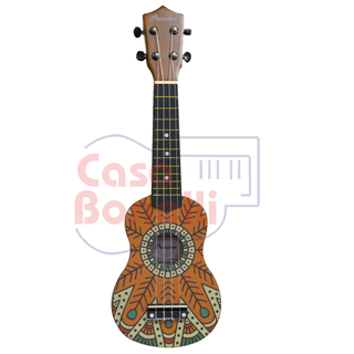 Ukelele Soprano con diseño de Mandala Bamboo BD-3