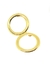 Brinco argola círculo frontal banhada a ouro 18k - comprar online