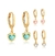 Brinco click coracao rosa, turmalina e lilas banhado a ouro (escolha a cor) - comprar online